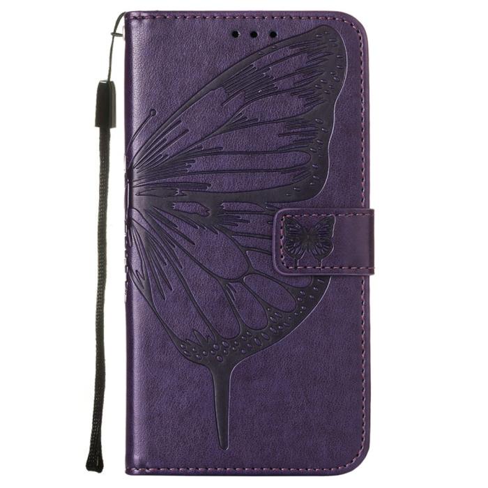 Bild 2, Xiaomi Redmi 9A / 9AT Fodral Butterfly Lila