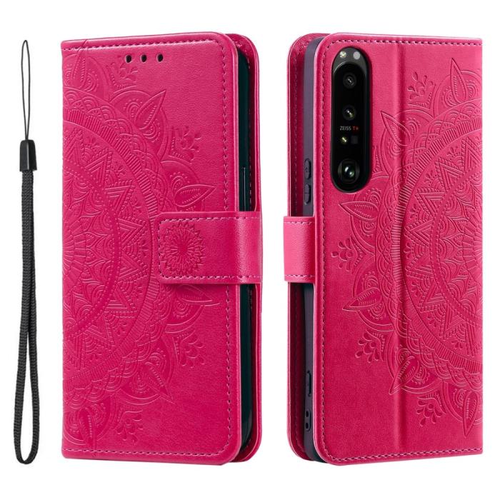 Bild 1, Sony Xperia 1 VI Mandala Läder Fodral Rosa