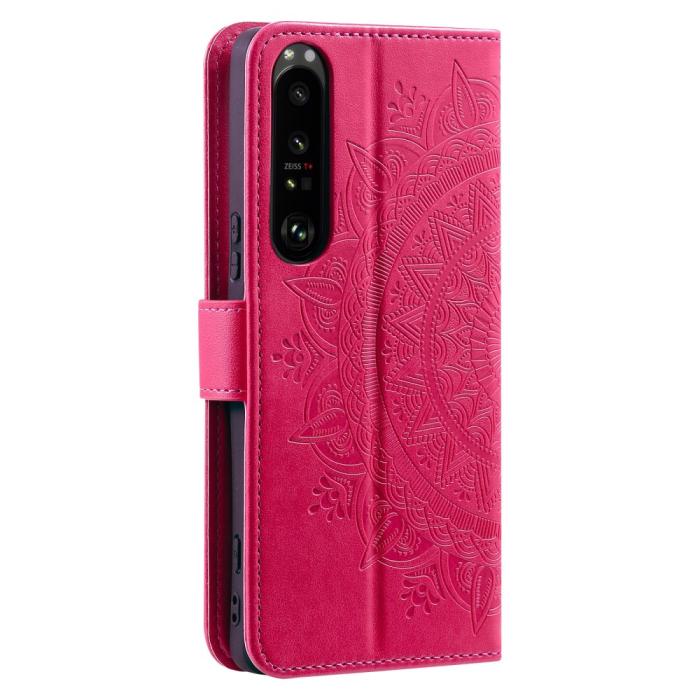 Bild 6, Sony Xperia 1 VI Mandala Läder Fodral Rosa