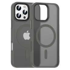 iPhone 16 Pro Max Skal MagSafe Hybrid Titanium Gr&aring;