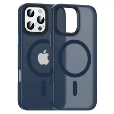 iPhone 16 Pro Max Skal MagSafe Hybrid M&ouml;rk Bl&aring;