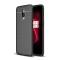 OnePlus 6T - Litchi läderskal - Svart