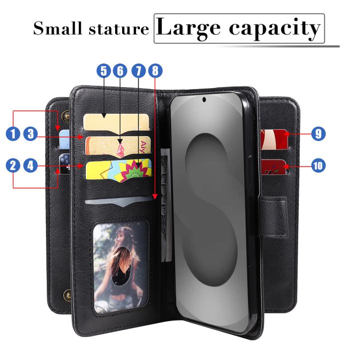 Bild 6, Samsung Galaxy S26 Ultra Fodral Multifunktionellt Läder Svart