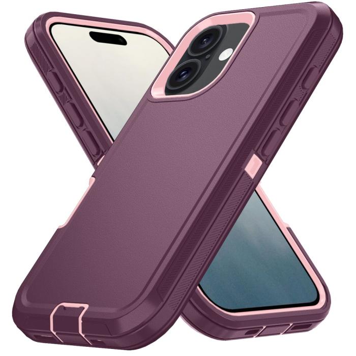 Bild 2, iPhone 16 Skal Extreme Shockproof Hybrid Vinröd