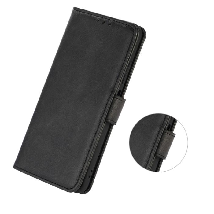 Bild 6, Motorola Moto G73 5G Fodral Solid Läder Svart