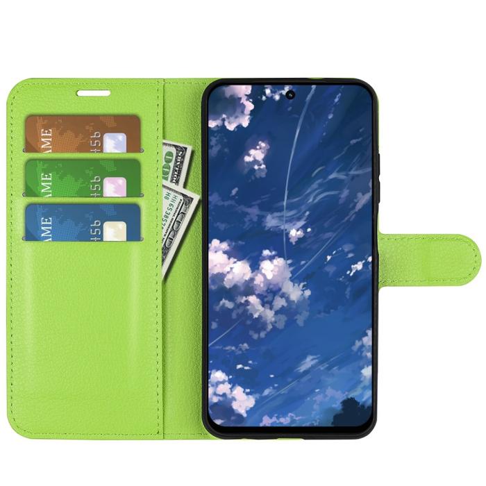 Bild 2, Motorola Moto G32 Fodral Litchi Läder Grön