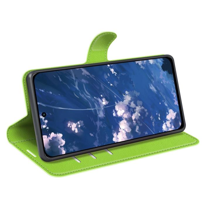 Bild 3, Motorola Moto G32 Fodral Litchi Läder Grön