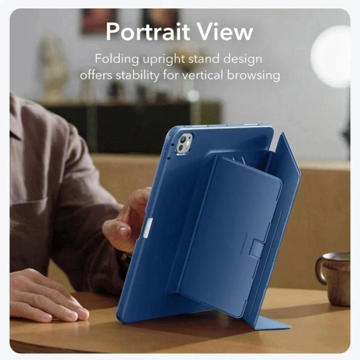 Bild 2, ESR iPad Pro 11 2025/2024 Fodral Flip Hybrid Navy Blue