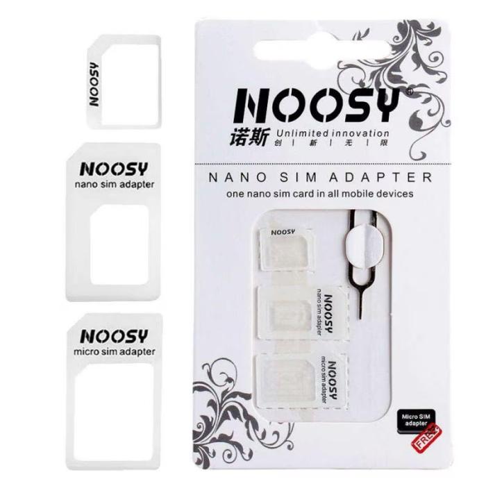 Bild 1, NOOSY Sim-Korts koventerare För Nano Sim-Kort - Vit