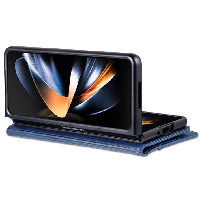 Bild 4, AZNS Galaxy Z Fold 5 Fodral PU-Läder Blå