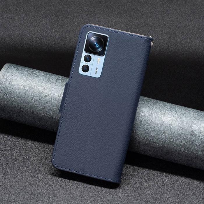 Bild 5, Xiaomi 12T / 12T Pro Fodral Shark Litchi Blå