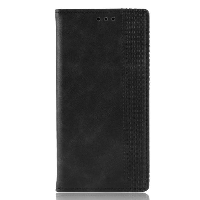 Bild 2, Huawei P Smart (2021) - Retro Flip Fodral - Svart