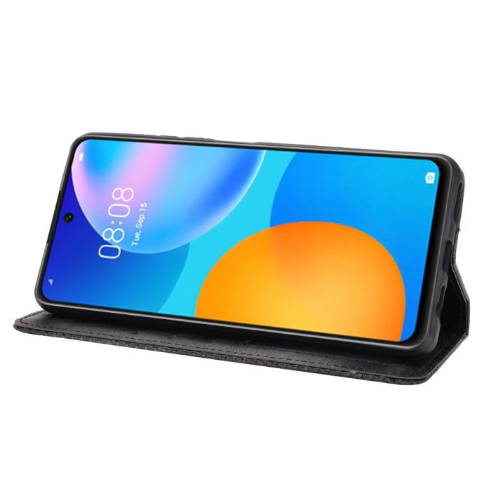 Bild 5, Huawei P Smart (2021) - Retro Flip Fodral - Svart