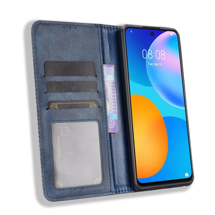 Bild 5, Huawei P Smart (2021) - Retro Flip Fodral - Blå