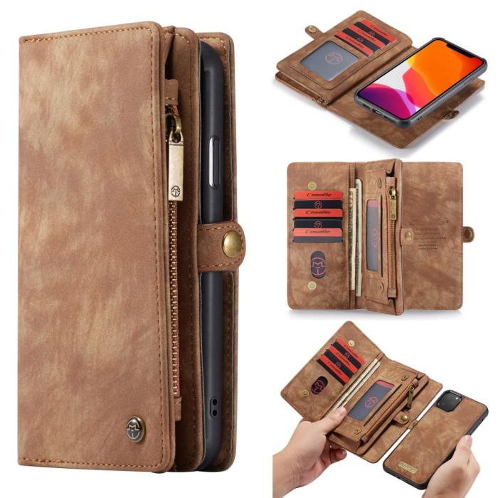 Bild 1, iPhone 11 Pro Max - CASEME 2-i-1 Multifunktionellt Fodral - Brun