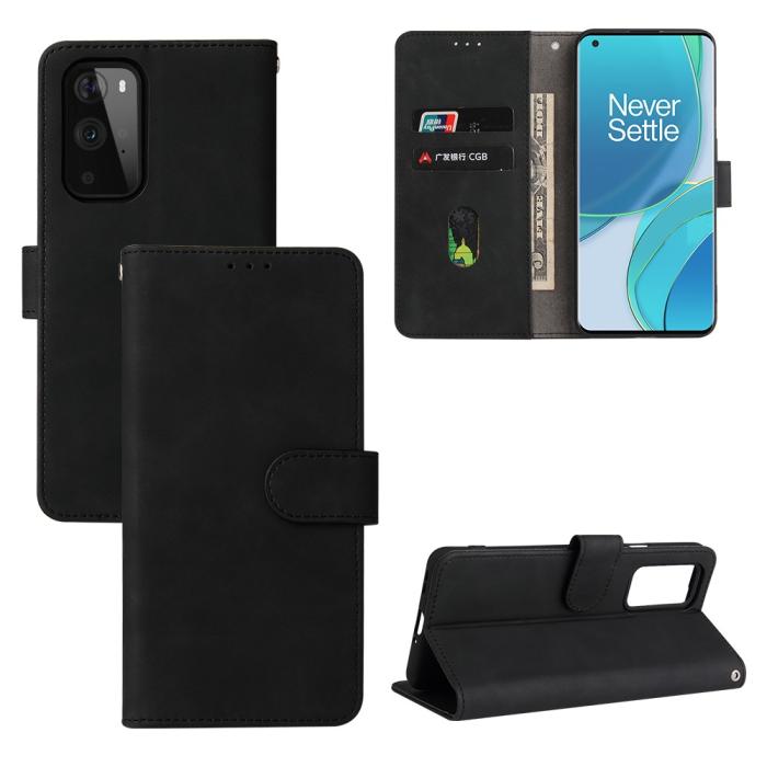 Bild 1, OnePlus 9 - Silkeslent Läder Fodral - Svart