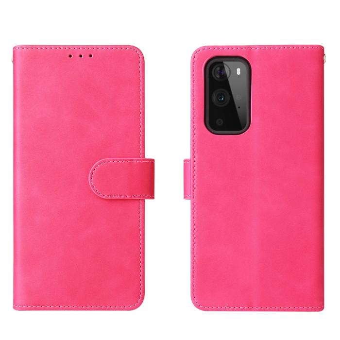Bild 2, OnePlus 9 - Silkeslent Läder Fodral - Rosa