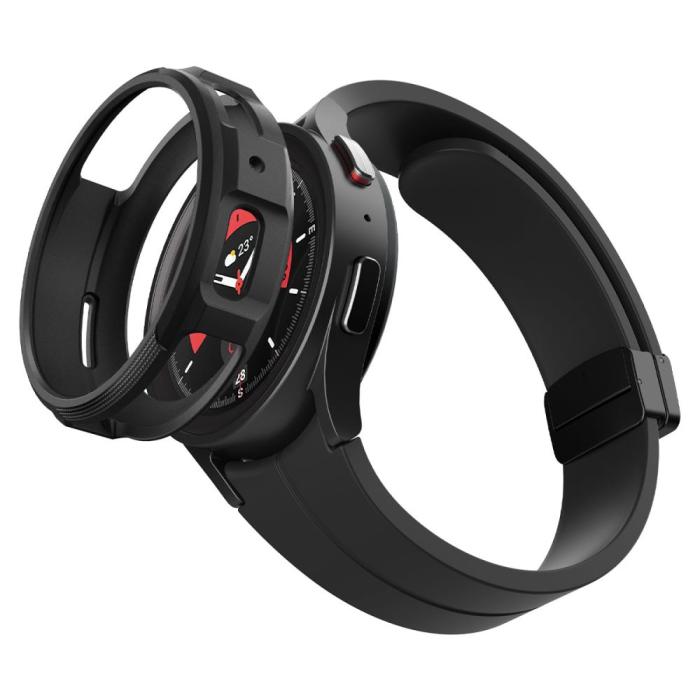 Bild 2, Spigen Galaxy Watch 5 Pro 45mm Skal Liquid Air Matt Svart
