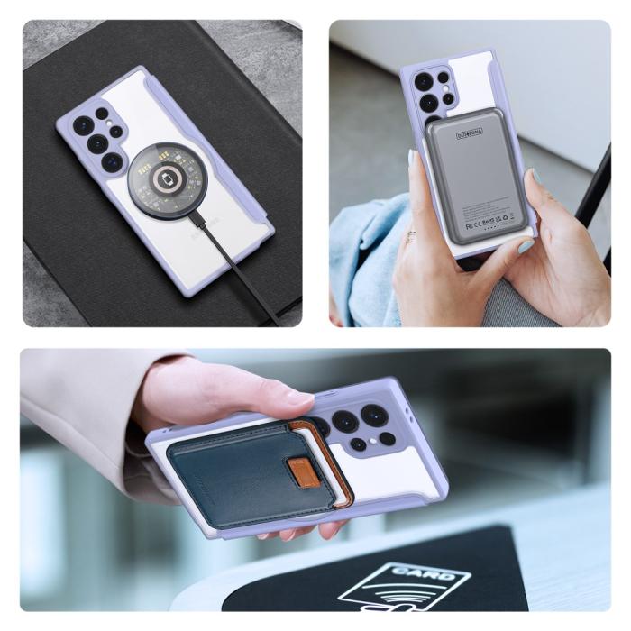 Bild 5, DUX DUCIS Galaxy S24 Ultra Fodral MagSafe Skin X Pro Lila