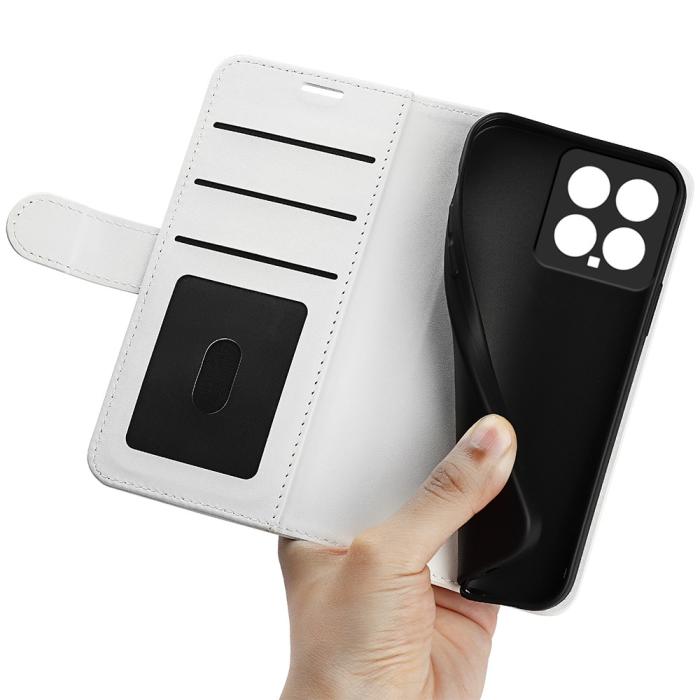 Bild 4, Xiaomi 14 Fodral Crazy Horse Läder Vit