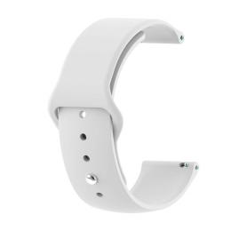 Silikon Armband För Smartwatch - Vit (22 mm)