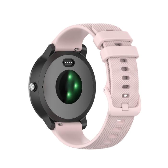 Bild 2, Silikon Armband För Smartwatch - Ljus Rosa (20mm)