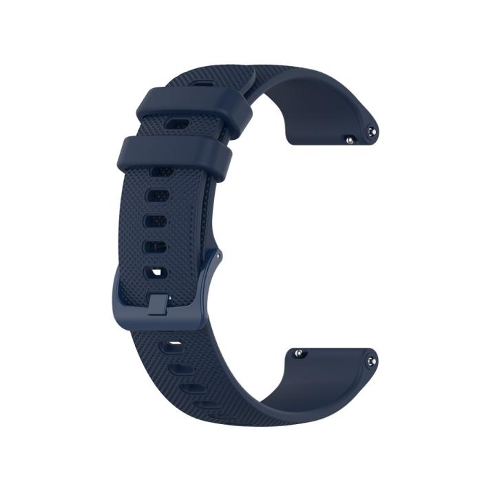 Bild 4, Silikon Armband För Smartwatch - Mörk Blå (20mm)