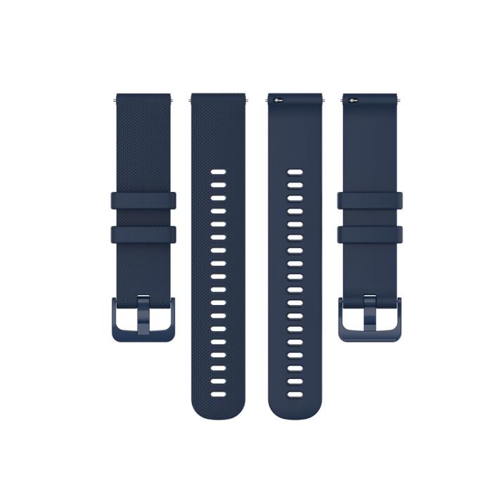 Bild 5, Silikon Armband För Smartwatch - Mörk Blå (20mm)