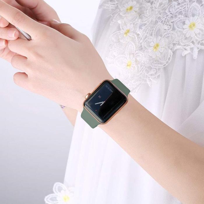 Bild 4, Silikon Armband Apple Watch 42/44/45/49 mm Mörk Grön