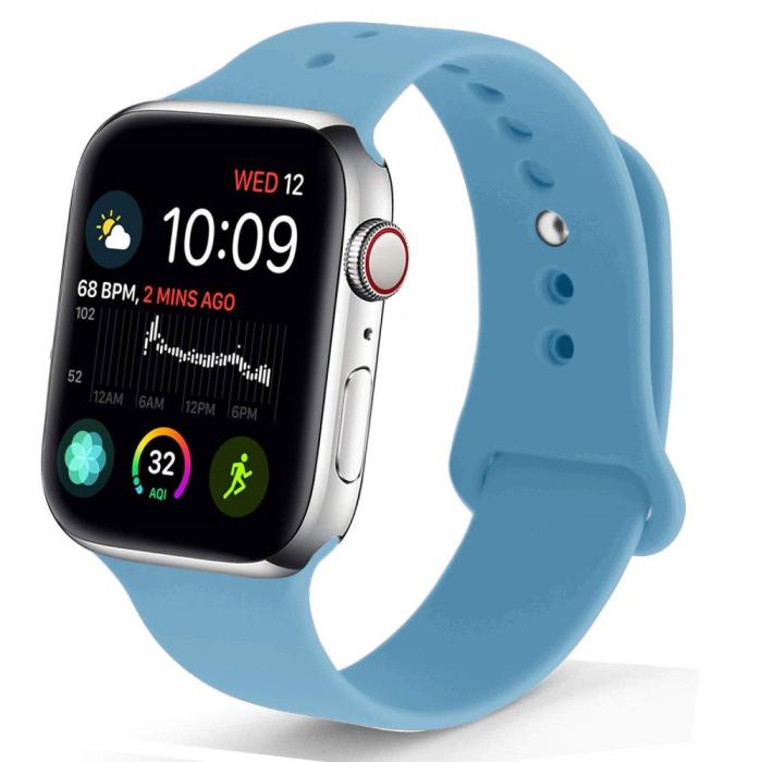 Bild 1, Silikon Armband Apple Watch 42/44/45/49 mm Blå