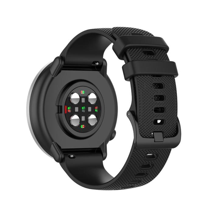 Bild 1, Silikon Armband För Smartwatch - Svart (20 mm)