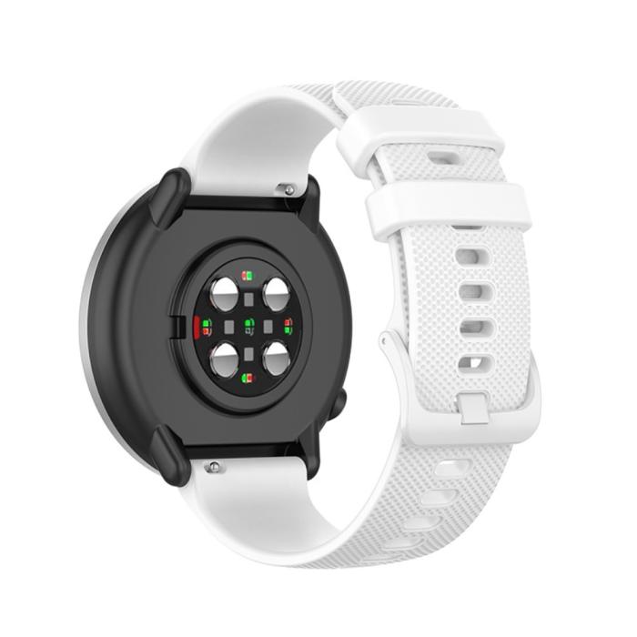 Bild 1, Silikon Armband För Smartwatch - Vit (20 mm)