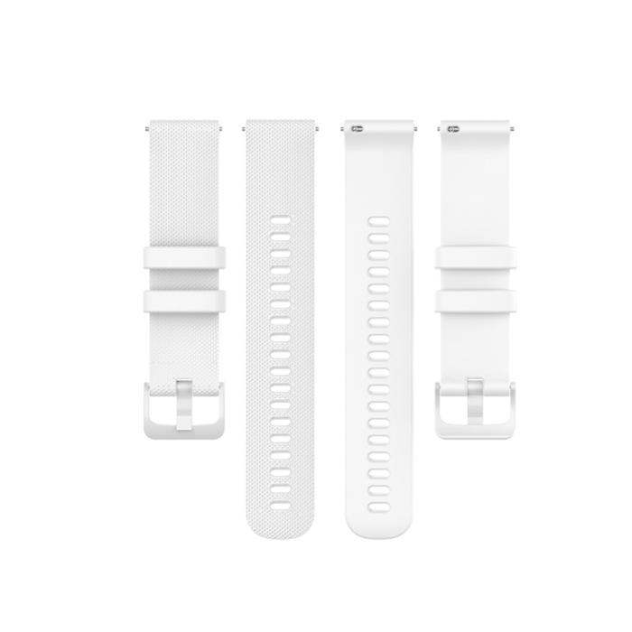 Bild 2, Silikon Armband För Smartwatch - Vit (20 mm)