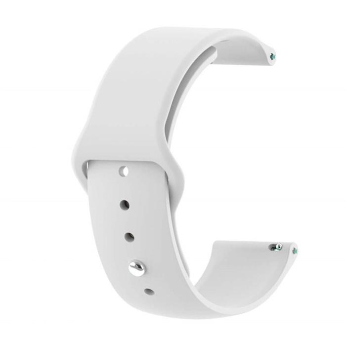 Bild 1, Silikon Armband För Smartwatch - Vit (22 mm)