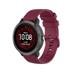 Silikon Armband För Smartwatch - Vinröd (20mm)