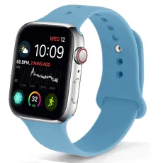 Silikon Armband Apple Watch 42/44/45/46/49 mm Blå