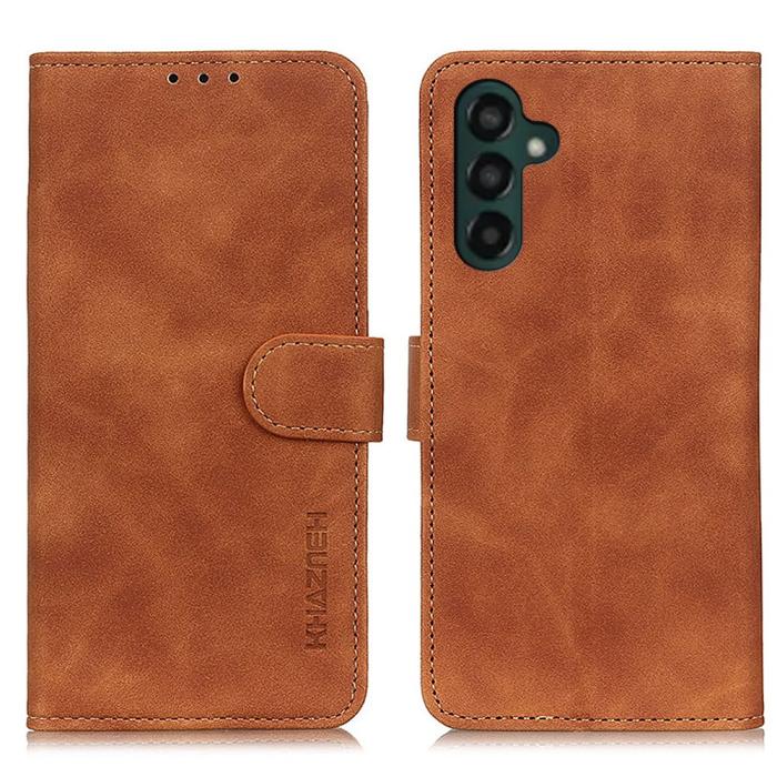 Bild 1, KHAZNEH Galaxy A35 5G Fodral Retro Läder Brun