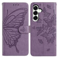 Samsung Galaxy A57 5G Fodral Med Fj&auml;ril Tryck Lila