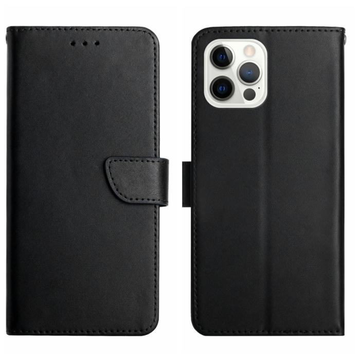 Bild 1, iPhone 16 Pro Fodral Premium Äkta Läder Svart