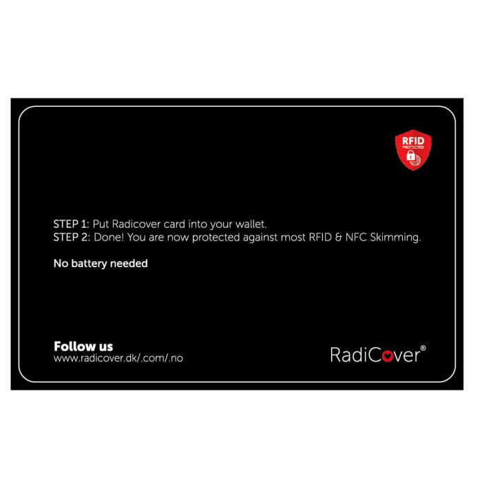 Bild 3, Radicover RFID Skimmingskydd Skim-Block Kort Svart