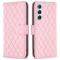 Samsung Galaxy S23 Fodral Diamond Textur Ljus Rosa