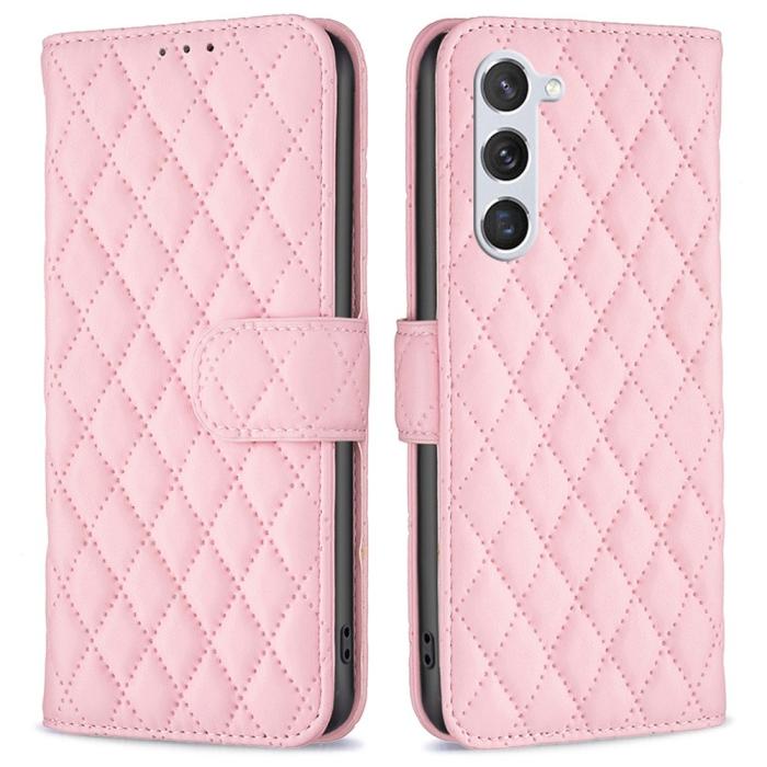 Bild 1, Samsung Galaxy S23 Fodral Diamond Textur Ljus Rosa
