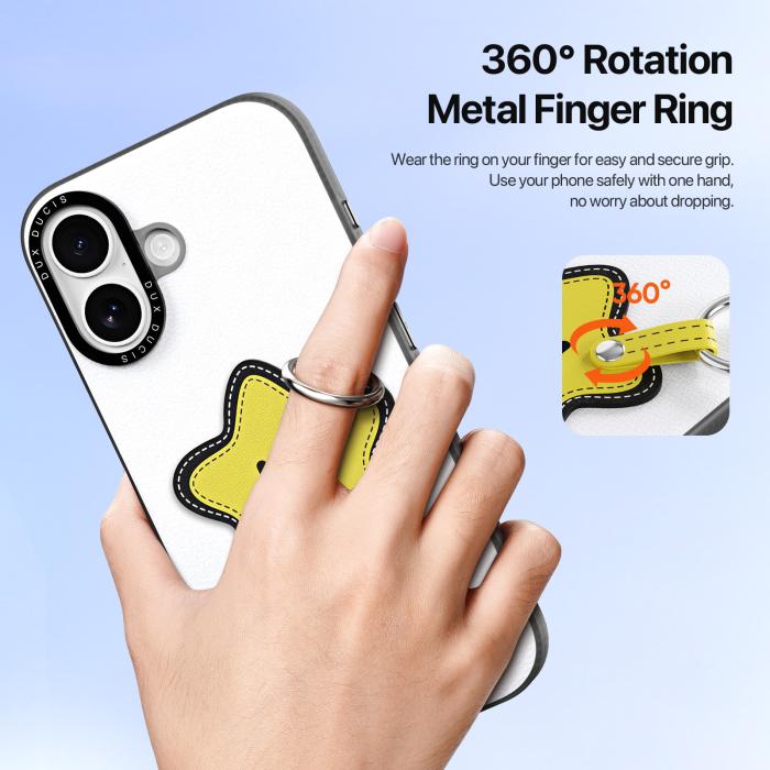 Bild 6, DUX DUCIS iPhone 17 Skal PU-Läder Stjärna Vit
