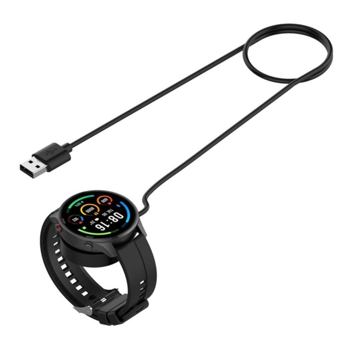 Bild 2, 1m USB Laddningskabel Xiaomi Color 2 / S1 Active / Color Sport Svart
