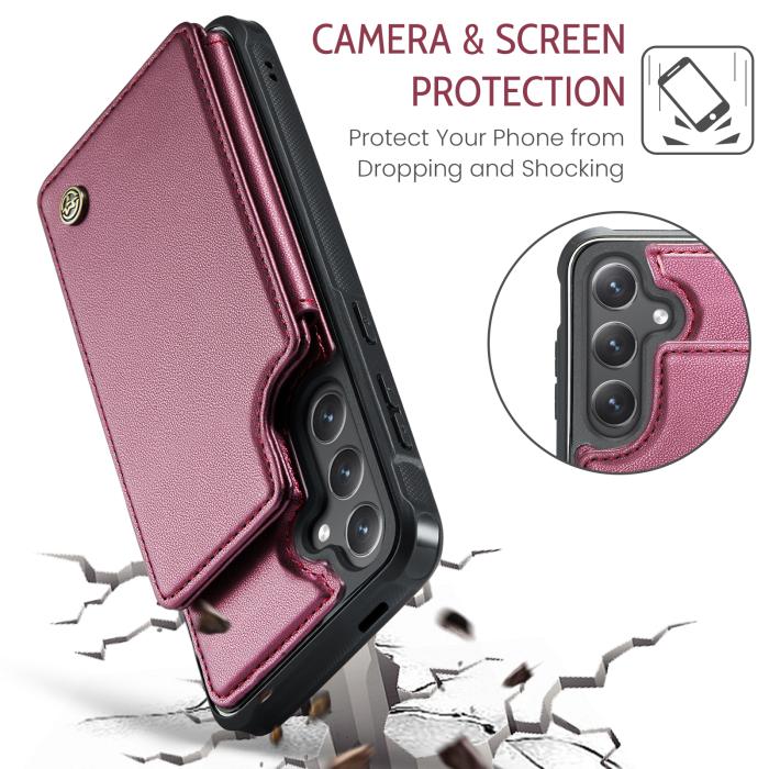 Bild 6, CASEME Samsung Galaxy S26 Skal RFID Kickstand Röd