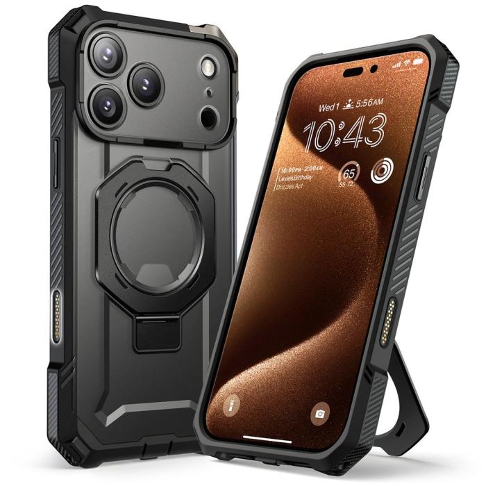 Bild 2, Supcase iPhone 17 Pro Skal MagSafe Unicorn Beetle Grip Svart