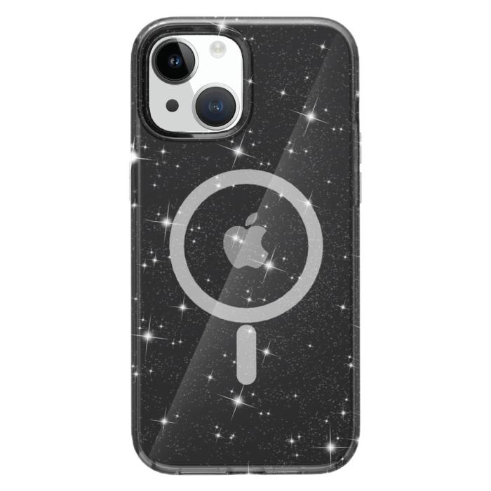 Bild 2, iPhone 15 Plus Skal MagSafe Hybrid Glitter Svart
