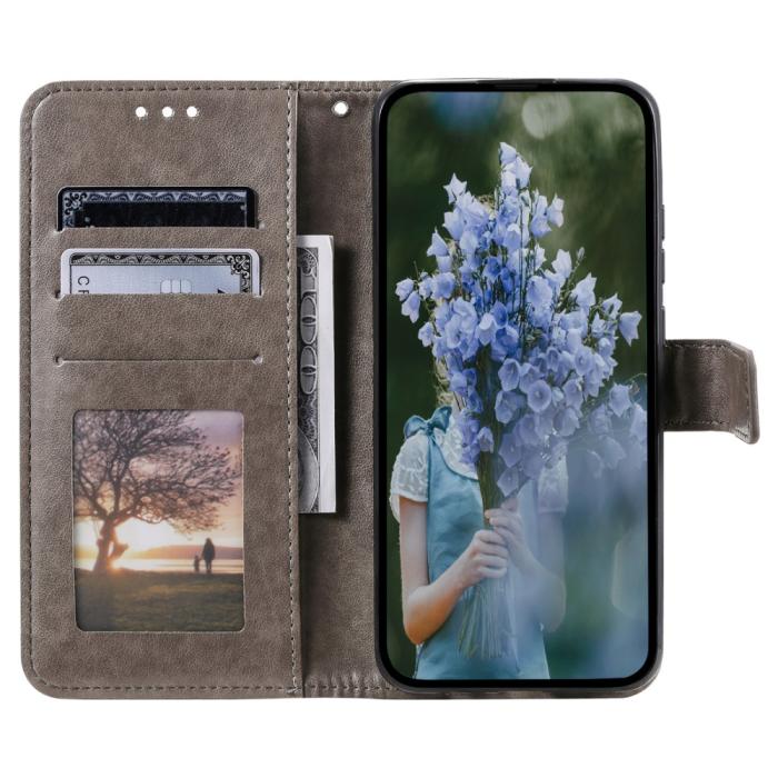 Bild 2, Sony Xperia 1 VI Mandala Läder Fodral Grå
