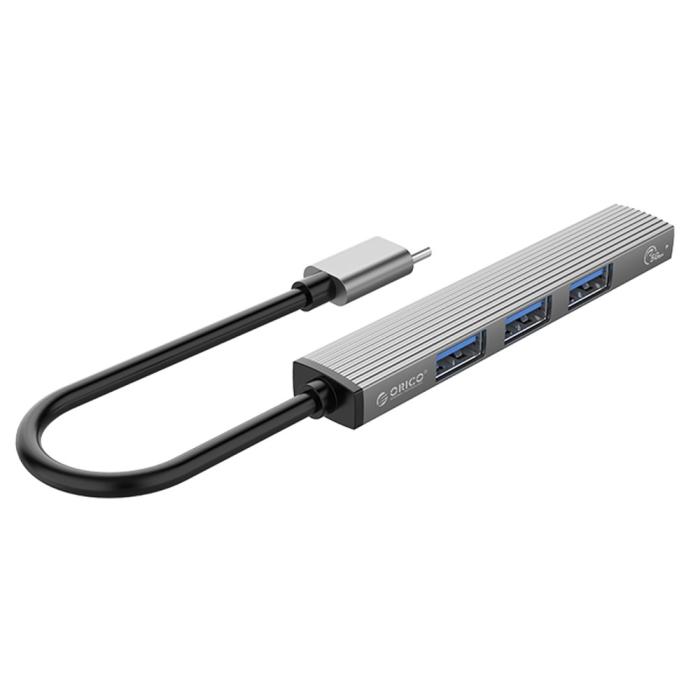 Bild 1, ORICO USB-C Hub 4x USB-A 3.0 Silvergrå