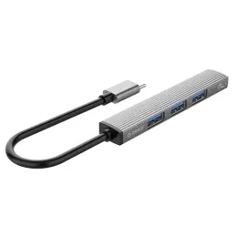 ORICO USB-C Hub 4x USB-A 3.0 Silvergrå